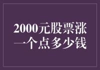 新手必看！股市小知识：2000元股票涨一个点能赚多少？