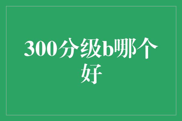 300分级b哪个好