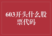 603开头的股票代码代表了哪些投资机会？