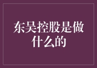 东吴控股：坐拥资本江湖，笑谈股市风云