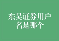 东吴证券的用户名：寻找那只在股市里潜伏的吴中神偷