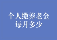 个人缴养老金究竟要多少钱？