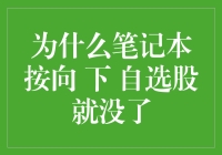 为什么在笔记本电脑上按一下向下键就找不到自选股了？