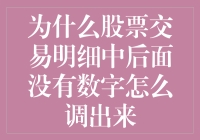 为什么股票交易明细中后面没有数字怎么调出来：专业指导与操作指南