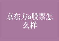 京东方A股票到底行不行？来看看我的分析！