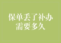 我的保单飞沙走石，补办难道要等它绕地球一圈？