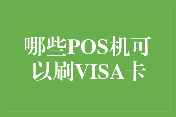 哪些POS机可以刷VISA卡