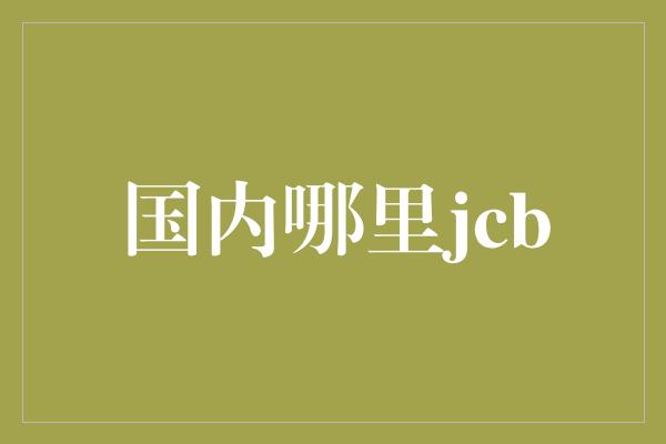 国内哪里jcb