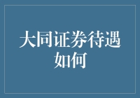 大同证券待遇剖析：全面解析大型券商薪资结构与福利水平