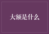 大额：定义与边界探索——金融视角下的独特解读