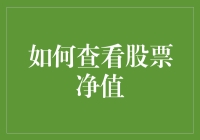 股票净值的秘密：如何精准查看股票的真实价值