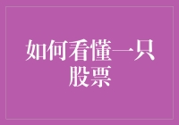 如何看懂一只股票：从入门到精通的全面解析