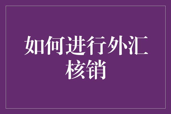 如何进行外汇核销