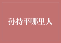 孙持平是谁？揭秘金融圈新星！