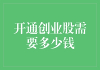 创业股市：我是新手，我要炒股，但请先告诉我，开通创业股需要多少钱？