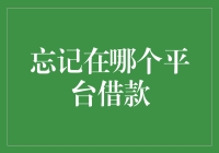 忘记在哪个平台借款了，且慢着急，以下这些建议或许能助你抽丝剥茧