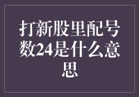 打新股里的配号数24是什么含义？