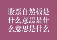 股票自然板：市场规律下的价格发现机制