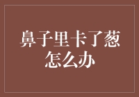 鼻子里卡了葱怎么办？解决这个问题的方法比你想象的要简单！