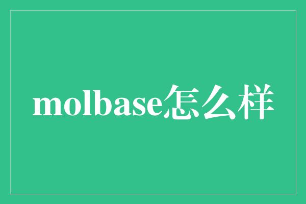 molbase怎么样