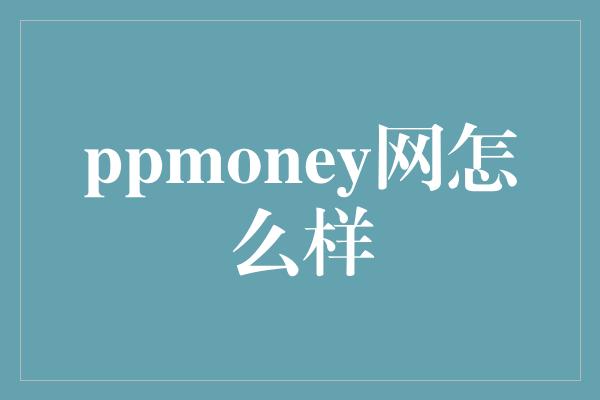 ppmoney网怎么样